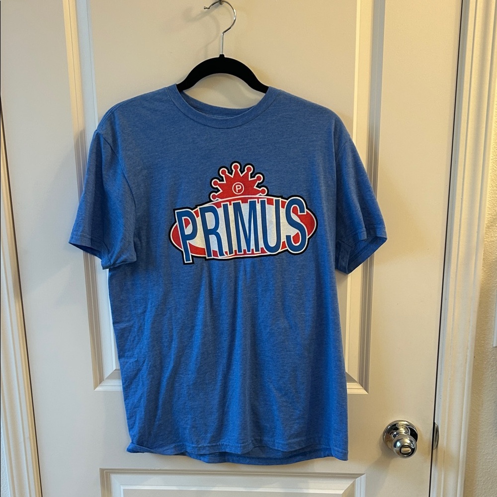 Primus band shirt - Gildan Softstyle Heather Blue Tee